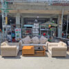 Bộ Sofa Chi Lai Cũ Bọc Vải Màu Kem Kèm Bàn Trà Mặt Kính 2 thanh ly bo sofa thuong hieu chilai cao cap gia re 3
