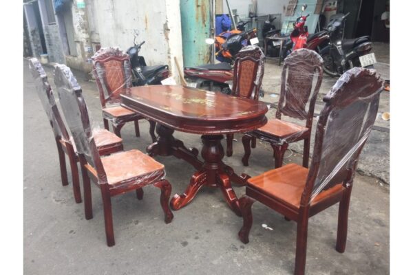 Thanh lý bộ bàn ăn gỗ 6 ghế hàng Vip Thanh lý bộ bàn ăn gỗ 6 ghế hàng Vip