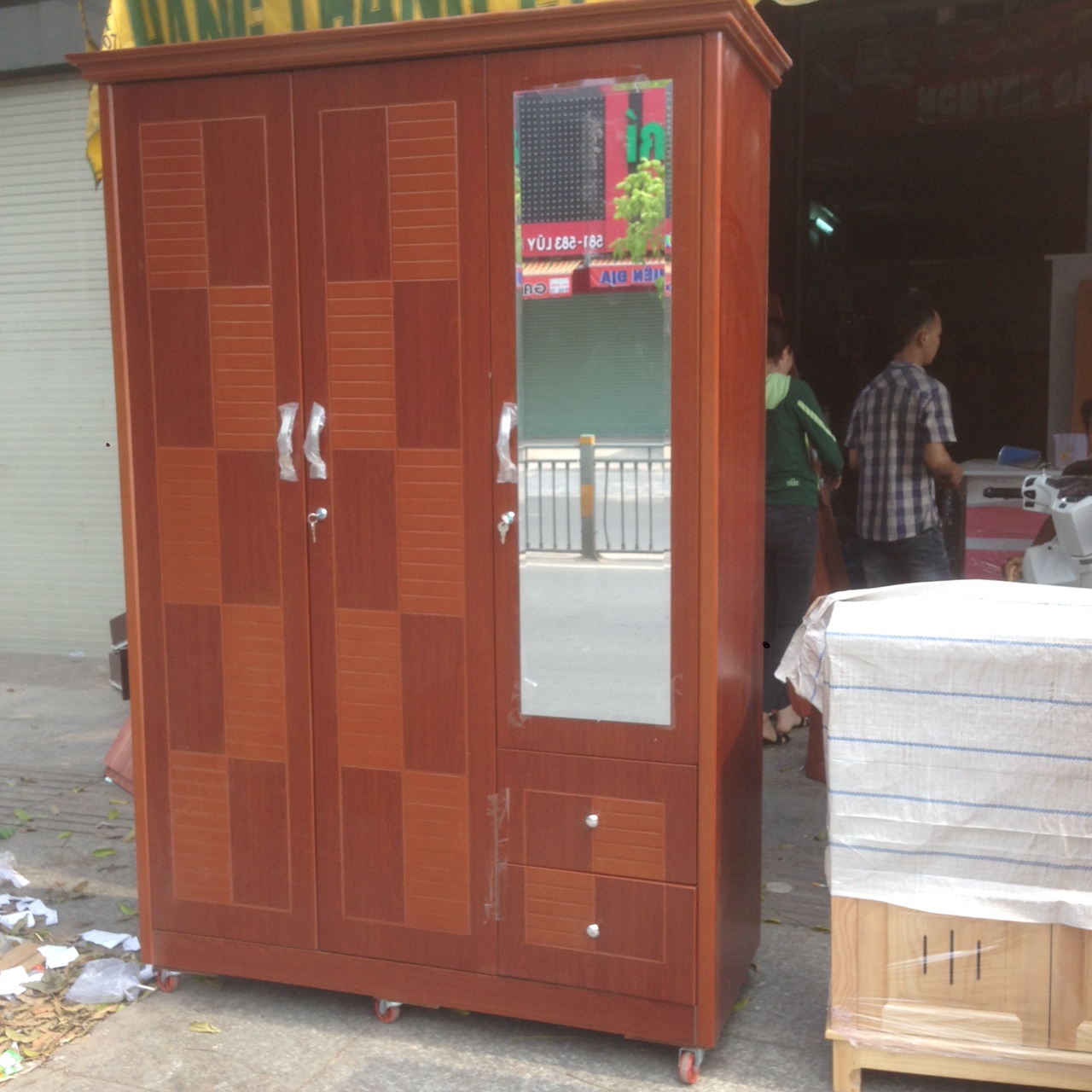 Tủ Áo Quần 3 Cánh MDF 1m4 M01 47f87bd65b83b4dded92 Tủ Áo Quần 3 Cánh MDF 1m4 M01