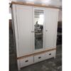 Thanh lý tủ áo 3 cánh gỗ màu trắng hàng xuất khẩu