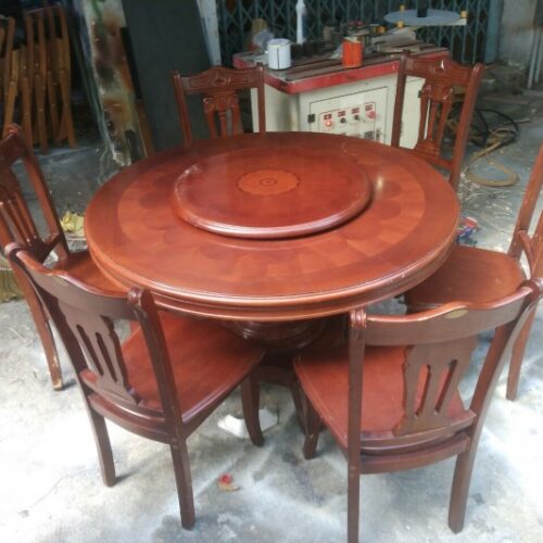 Thanh lý bộ bàn ăn cũ tròn xoay giá rẻ
