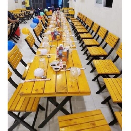 Bộ bàn ghế xếp chân sắt mới giá xưởng 3 ban ghe quan nhau moi