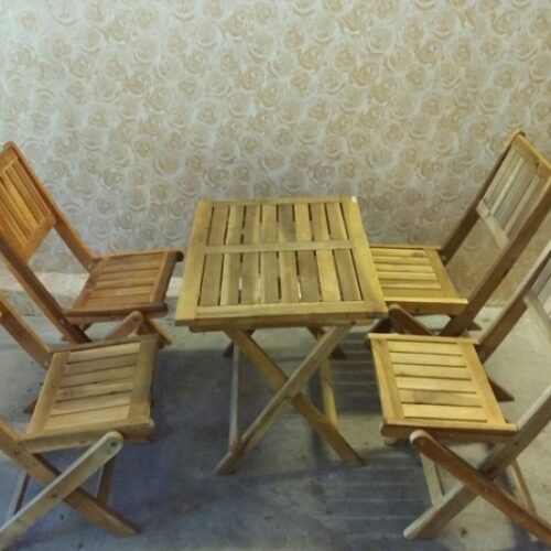 Thanh lý bộ bàn ghế xếp gỗ cafe