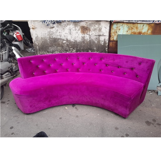 bang-sofa-mau-hong Băng ghế sofa bọc vải nhung màu hồng cũ