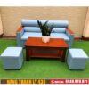 Thanh lý Bộ sofa gỗ mini bọc simili giá xưởng 2 bo sofa mini dep
