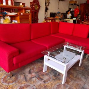 Bộ Sofa Cũ Kiểu L Bọc Vải SF001 Giá Rẻ