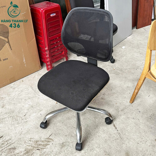 Ghế Xoay Nhân Viên Cũ Lưng Lưới Không Tay 3 ghe xoay nhan vien cu lung luoi khong tay 1