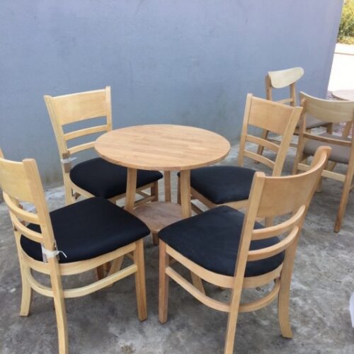 Thanh lý bàn ghế cafe cabin 4 ghế bàn tròn