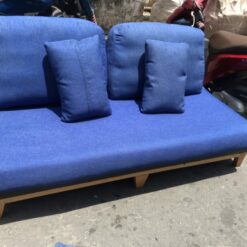Thanh lý băng ghế sofa cũ màu xanh dương 1m6
