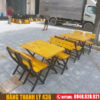 Bộ bàn ghế xếp chân sắt mới giá xưởng 2 bo ban ghe quan an cao cap