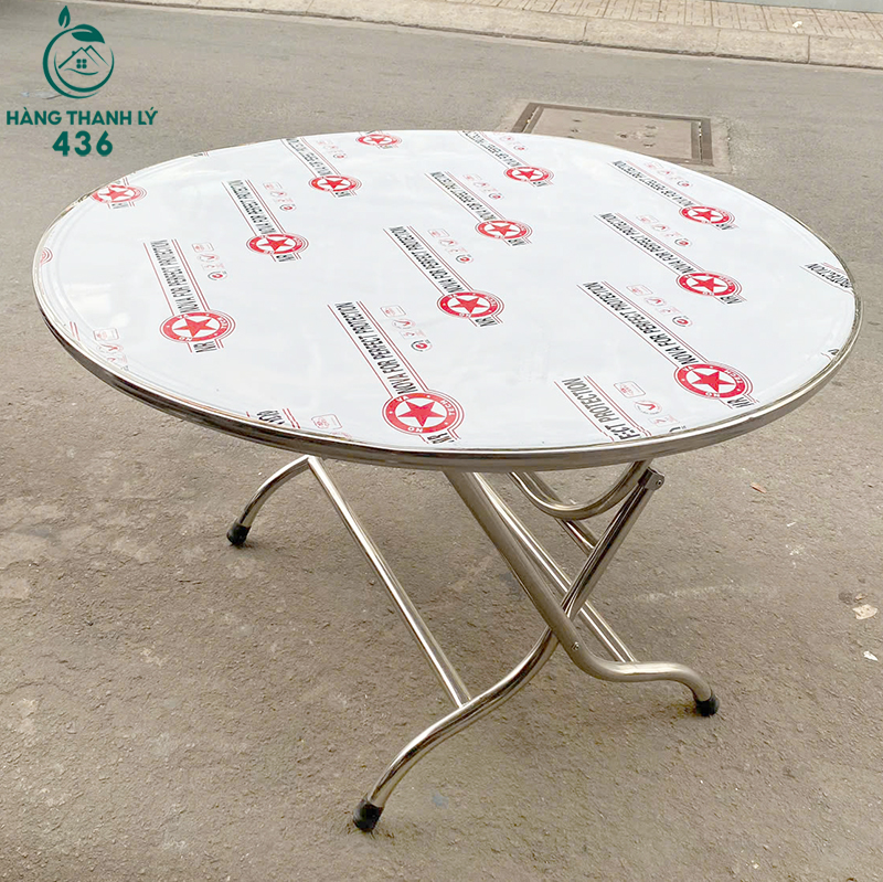 Thanh lý Bàn ăn inox tròn cũ giá rẻ ban-inox-cu Thanh lý Bàn ăn inox tròn cũ giá rẻ