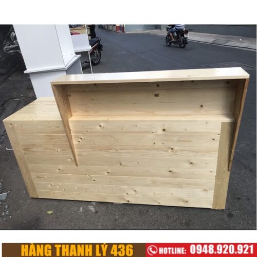 Quầy Pha Chế Cafe Gỗ Cao Su Đẹp 99% 8 quay pha che