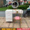 Bộ bàn ghế trang điểm cũ có đèn led 2 ban trang diem cu