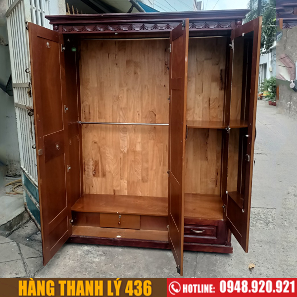 tu-quan-ao-cu-2 Tủ quần áo gỗ 3 cánh cũ 1m5