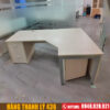 Bàn làm việc góc chân sắt cũ 2 ban lam viec goc L
