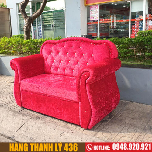 Thanh Lý Băng Sofa Đơn Màu Đỏ Cũ Giá Rẻ 3 bang sofa cu 2