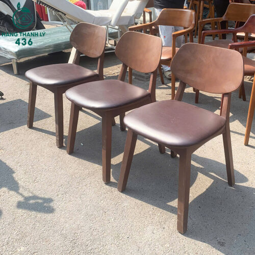 Ghế Cafe Mango Cũ Khung Bọc Đệm Nằm Êm 4 ghe go cafe nem boc simili cao cap cu 1