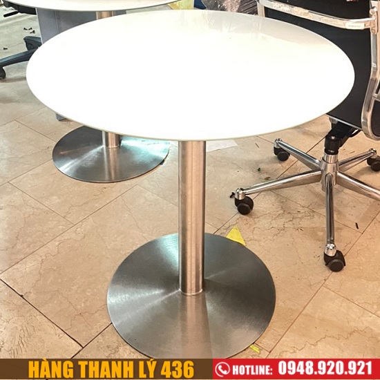 Bàn cafe tròn chân inox cao cấp ban-cafe-tron Bàn cafe tròn chân inox cao cấp