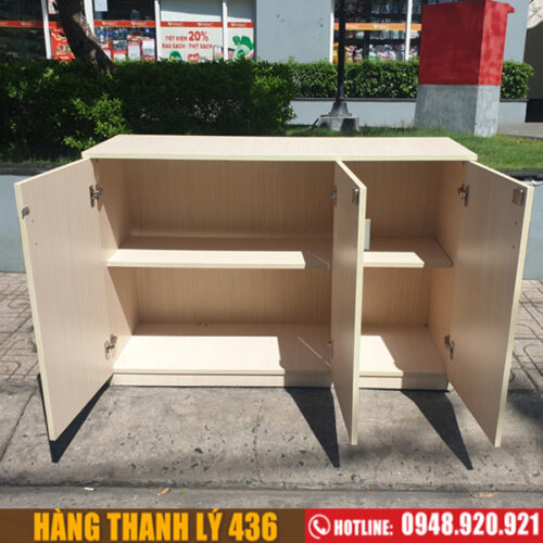 Tủ hồ sơ, tài liệu 3 cánh cũ đẹp 3 thanh ly tu ho so thap cu 5
