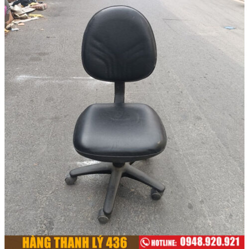 Ghế văn phòng chân xoay cũ bọc simili 4 Ghe xoay khong tay cu
