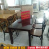 Bộ bàn ăn kèm 6 ghế gỗ chân sắt cũ 2 bo ban an 6 ghe 1