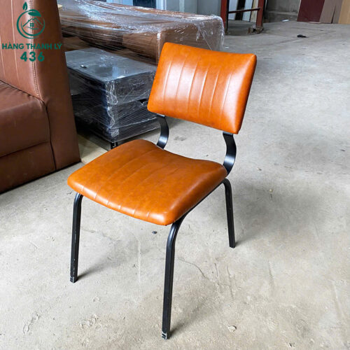 Ghế Ăn, Ghế Cafe Nệm Bọc Da Chân Sắt Cũ (Nhiều Mẫu) 6 ghe an ghe cafe nem boc da chan sat nhieu mau 3