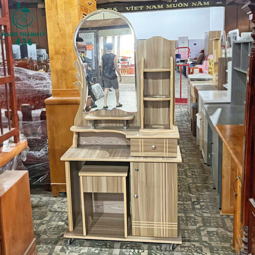 thanh ly ban trang diem go co gan guong 2