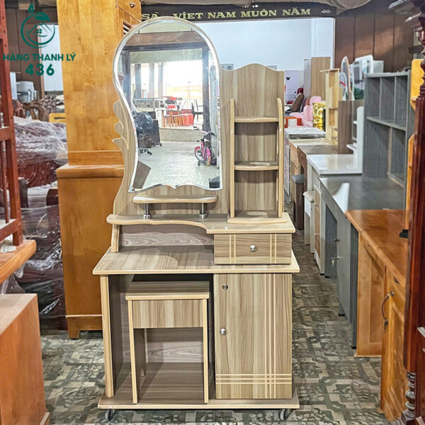 thanh ly ban trang diem go co gan guong 3