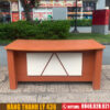 Bàn trưởng phòng 1m6x80cm cũ màu nâu 2 thanh ly ban truong phong cu