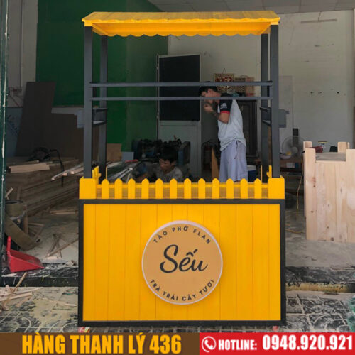 Quầy xe cafe, trà sữa giá rẻ mới 99% 3 quay cafe