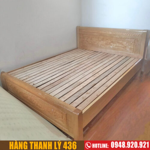 Giường Ngủ Gỗ Sồi 1m8 Cũ Đẹp Giá Rẻ 3 thanh ly giuong cu 3 1