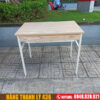 Thanh lý bàn chân sắt mặt gỗ cũ 90x60 1 ban lam viec cu gia re
