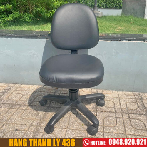 Ghế văn phòng chân xoay cũ bọc simili 3 thanh ly ghe xoay van phong