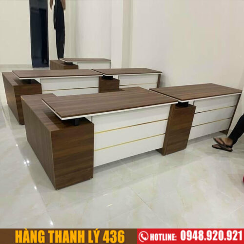 Thanh lý bàn giám đốc hiện đại giá rẻ 4 ban giam doc cu 2
