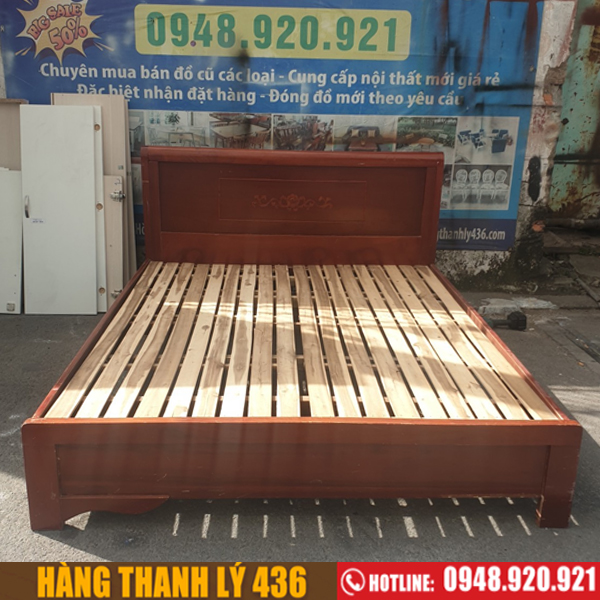 thanh-ly-giuong-cu-3 Thanh lý giường gỗ xoan đào 1m6 cũ giá rẻ
