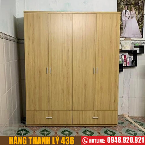 Thanh lý tủ áo 4 cánh 1m6 giá rẻ mới 99% 3 thanh ly tu quan ao