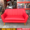 Thanh Lý Sofa Băng Bọc Da Cũ Màu Đỏ 2 bang sofa cu
