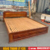 Giường gỗ căm xe 1m6 cũ bền đẹp chắc chắn 1 thanh ly giuog cu 2