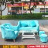 Bộ Sofa Bọc Vải Cũ Màu Xanh Thanh Lý Giá Rẻ 1 bo sofa cu 1 1