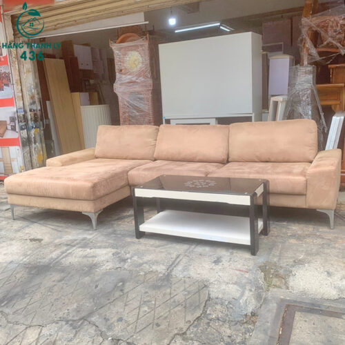 Thanh Lý Bộ Sofa Góc L Bọc Vải Cũ Giá Rẻ 3 bo sofa cu 1