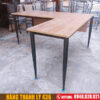 Bàn góc L chân sắt cũ 1m6 x 1m5 2 thanh ly ban lam viec cu 2