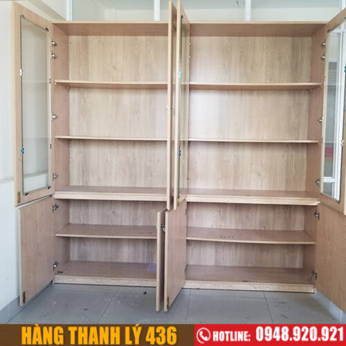 Tủ Hồ Sơ Cánh Kính Ngang 2m2 Mới 90% 3 tu ho so cu4