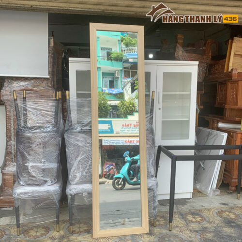 Gương Đứng Khung Gỗ Cũ (Nhiều Kích Thước) 3 Guong khung go 2m