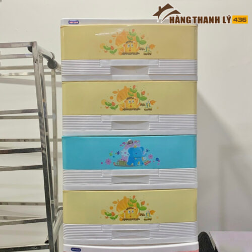 Tủ Quần Áo Nhựa 4 Tầng Cũ (Nhiều Màu) 4 Tu nhua cu