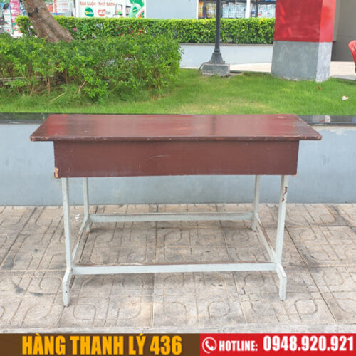 Bàn Học Sinh Gỗ Tự Nhiên Cũ 1m1 x 40cm 7 banhs hangthanhly436 5