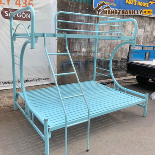 Giường 2 Tầng Cũ 1M6 Xanh Dương 3 giuong tang cu gia re