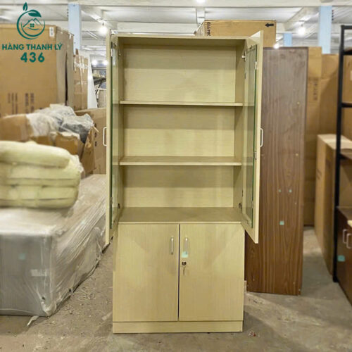 Thanh Lý Tủ Hồ Sơ Gỗ 1M8 2 Cửa Kính Mới 99% (Nhiều Màu) 6 thanh ly tu ho so go 1m8 2 cua kinh moi 99 nhieu mau 4