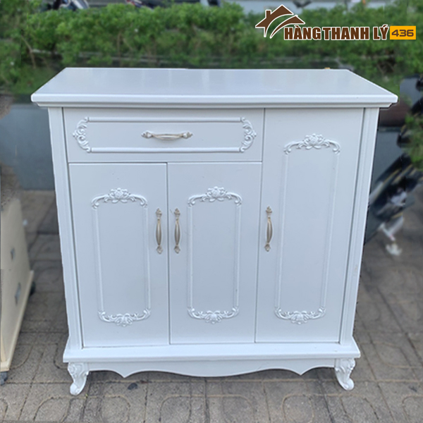 Tủ Giày Tân Cổ Điển Cũ Màu Trắng tu-giay-cu-gia-re Tủ Giày Tân Cổ Điển Cũ Màu Trắng
