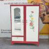 Thanh Lý Tủ Quần Áo Sắt 1M 2 Cánh Viền Hồng 2 tu quan ao cu