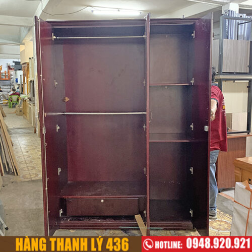 Tủ Áo 3 Cửa 1 Kính Soi Cũ 1m4 4 tuao hangthanhly436 2 1